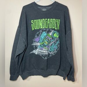 Soundgarden Rat Rod Gray Pullover Oversized Crewneck Sweatshirt.
